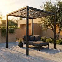 8 Ft. X 8 Ft. Matte Black Aluminum Pergola — Studio Shot