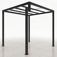 8 Ft. X 8 Ft. Matte Black Aluminum Pergola — Studio Shot