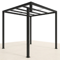 Aluminum Pergola Built for Outdoor Living, 8x8 Ft Coverage, Matte Black Powder Coat, Easy Assembly