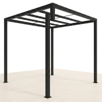 8 Ft. X 8 Ft. Matte Black Aluminum Pergola — Studio Shot